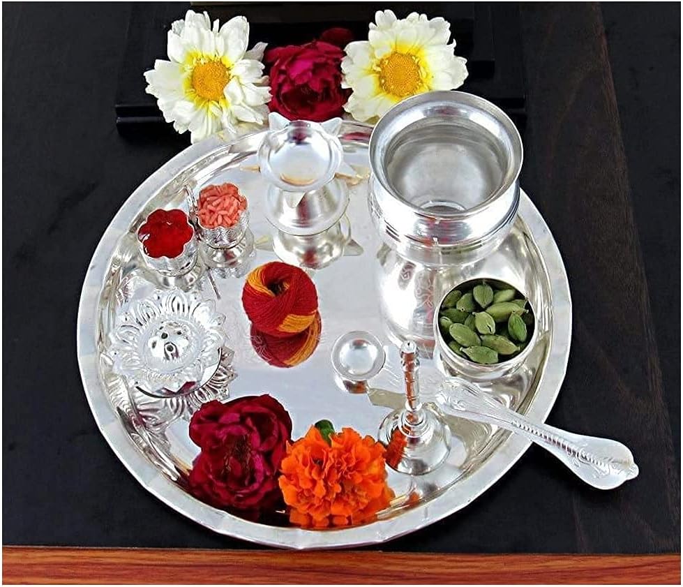 Silver Plated Puja Thali