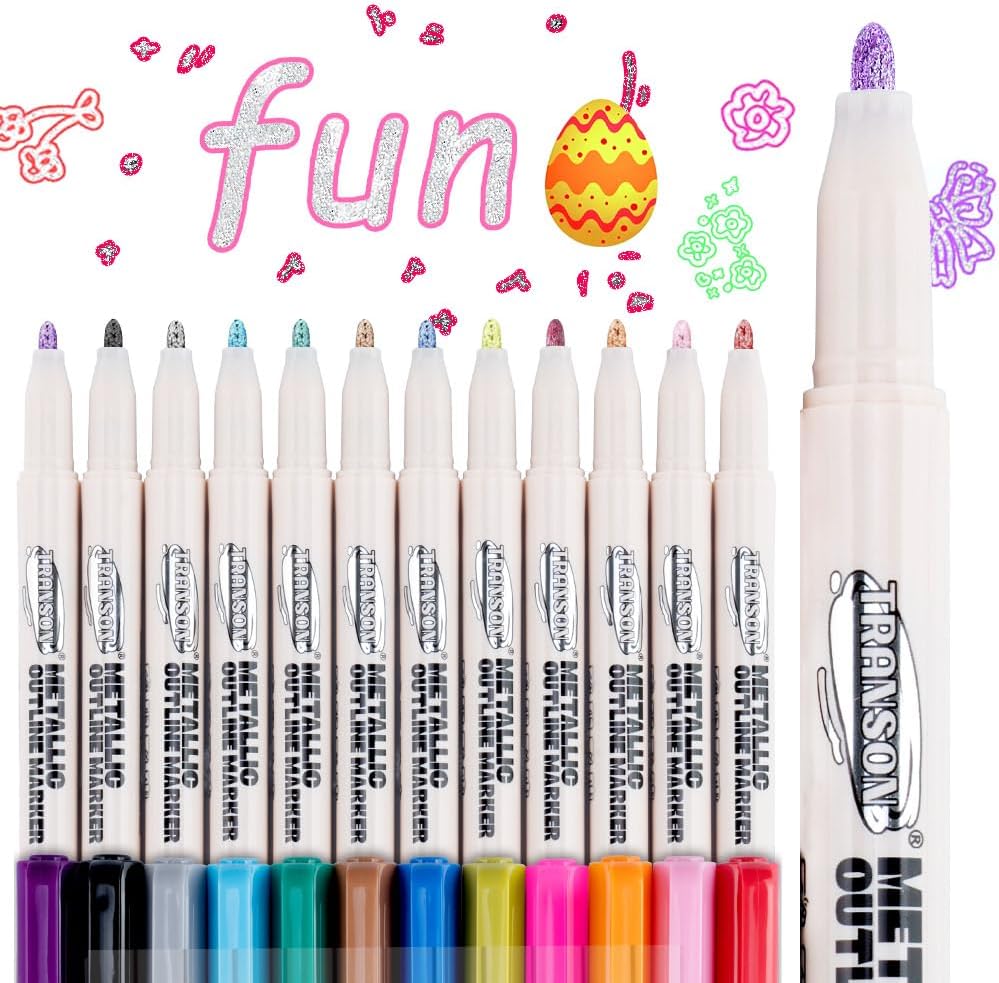 Transon metallic outline markers