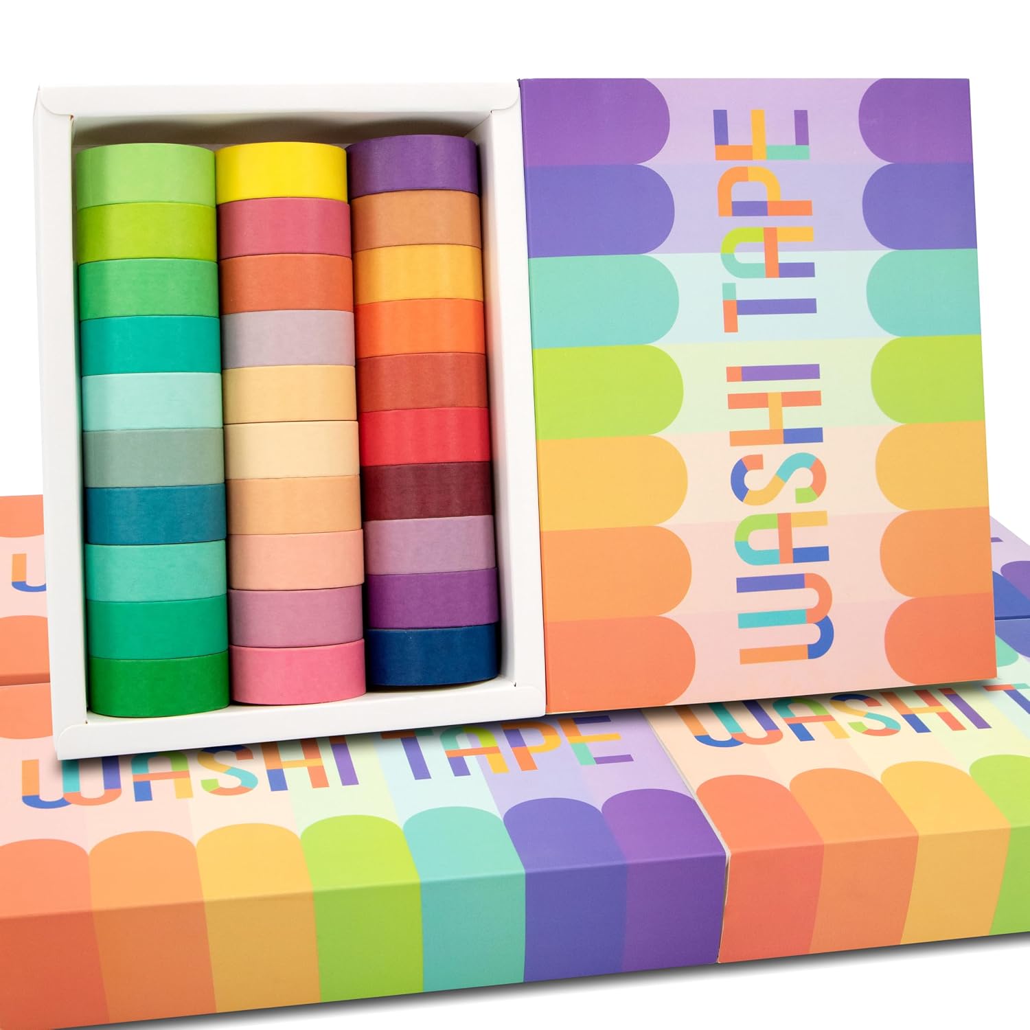 Assorted Pastel Washi Tape Set - 30 Rolls Craft Decor - Image 7